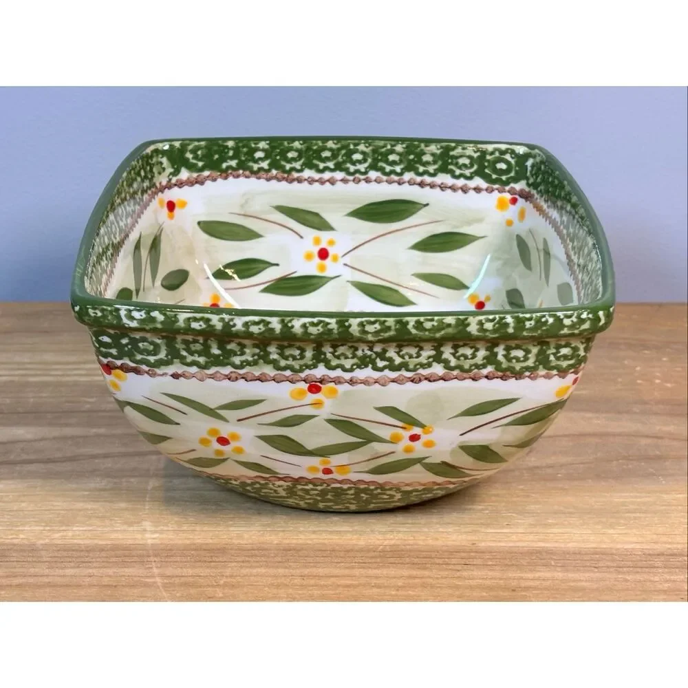 Temp-tations old world 7” green mixing bowl with lid - Picture 2 of 10